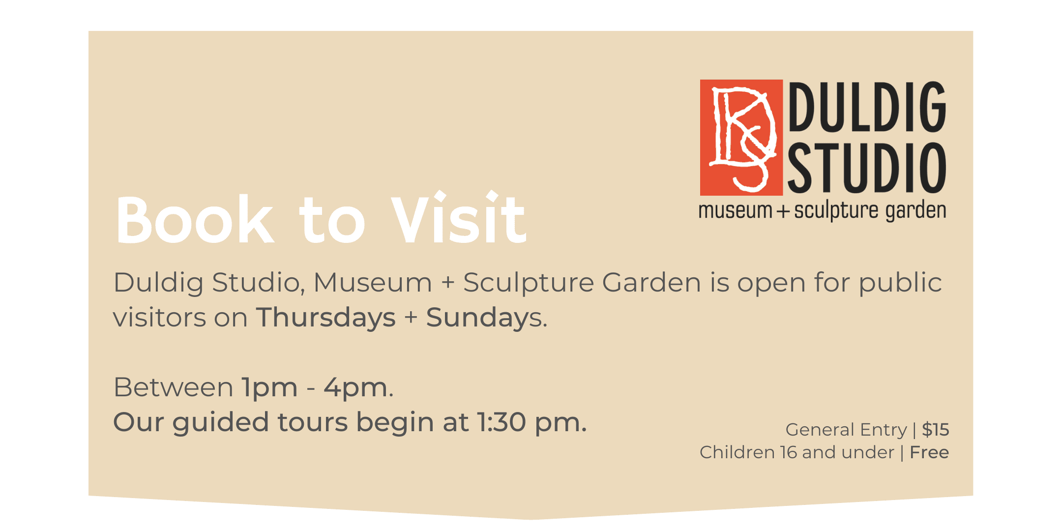 Guided Tour - Duldig Studio 1:30pm