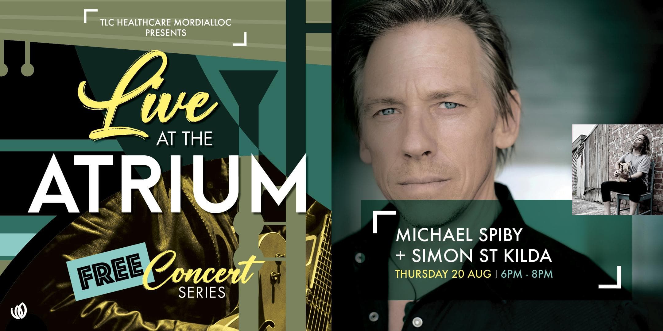 Live at the Atrium: Michael Spiby supported by Simon St Kilda