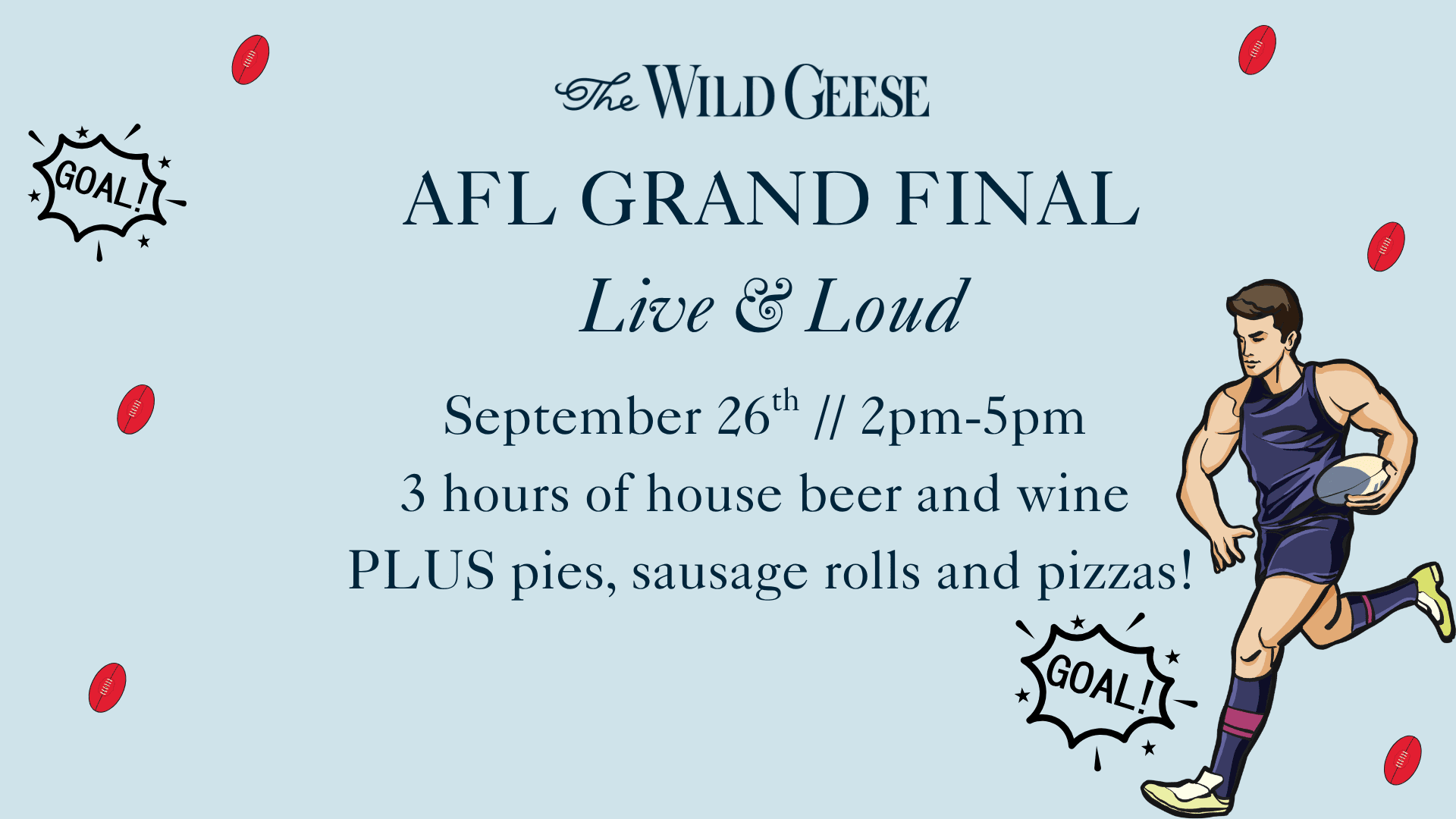 AFL Grand Final Screening at The Wild Geese Hotel