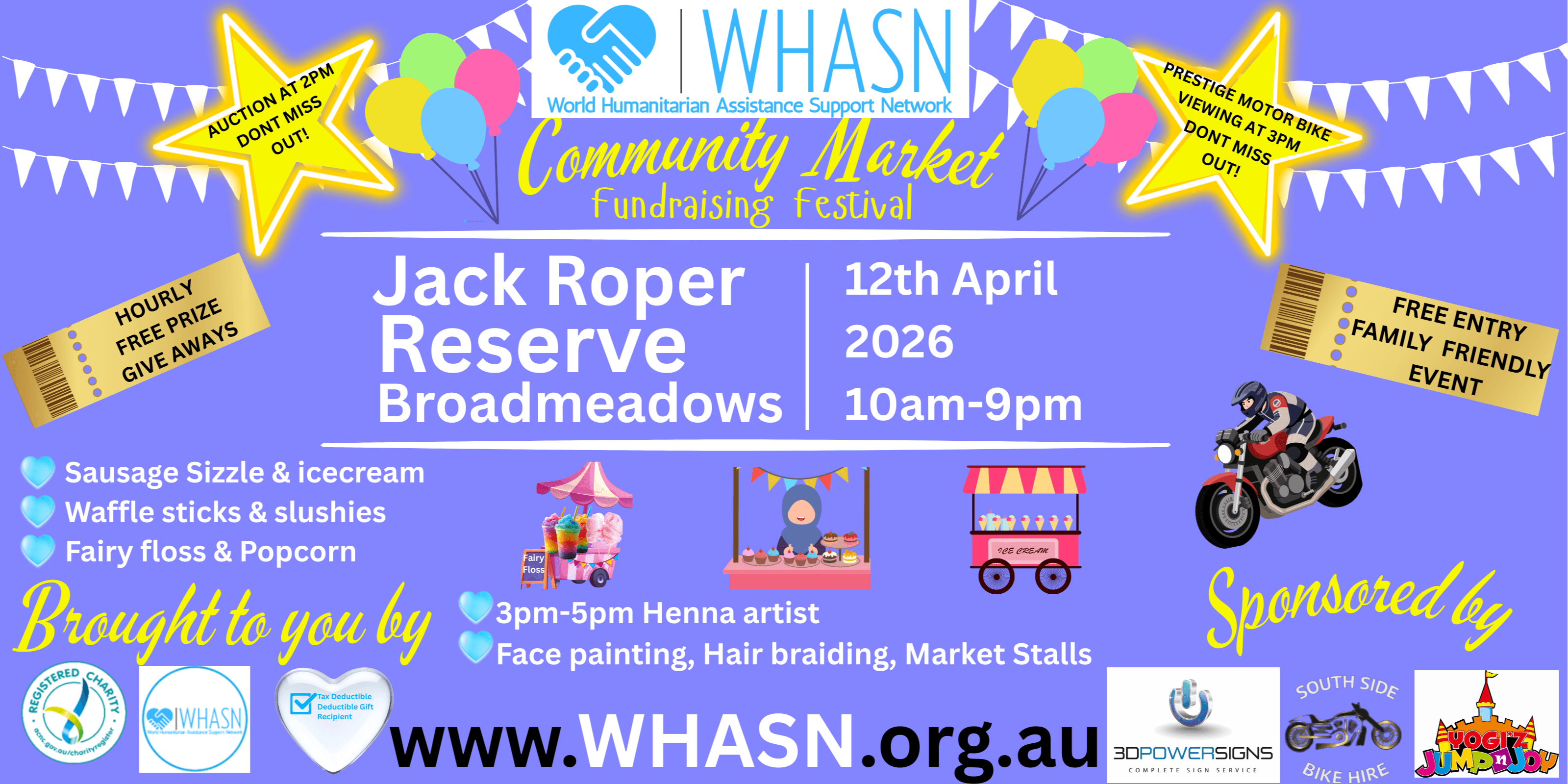 WHASN COMMUNITY MARKET FUNDRAISER FESTIVAL