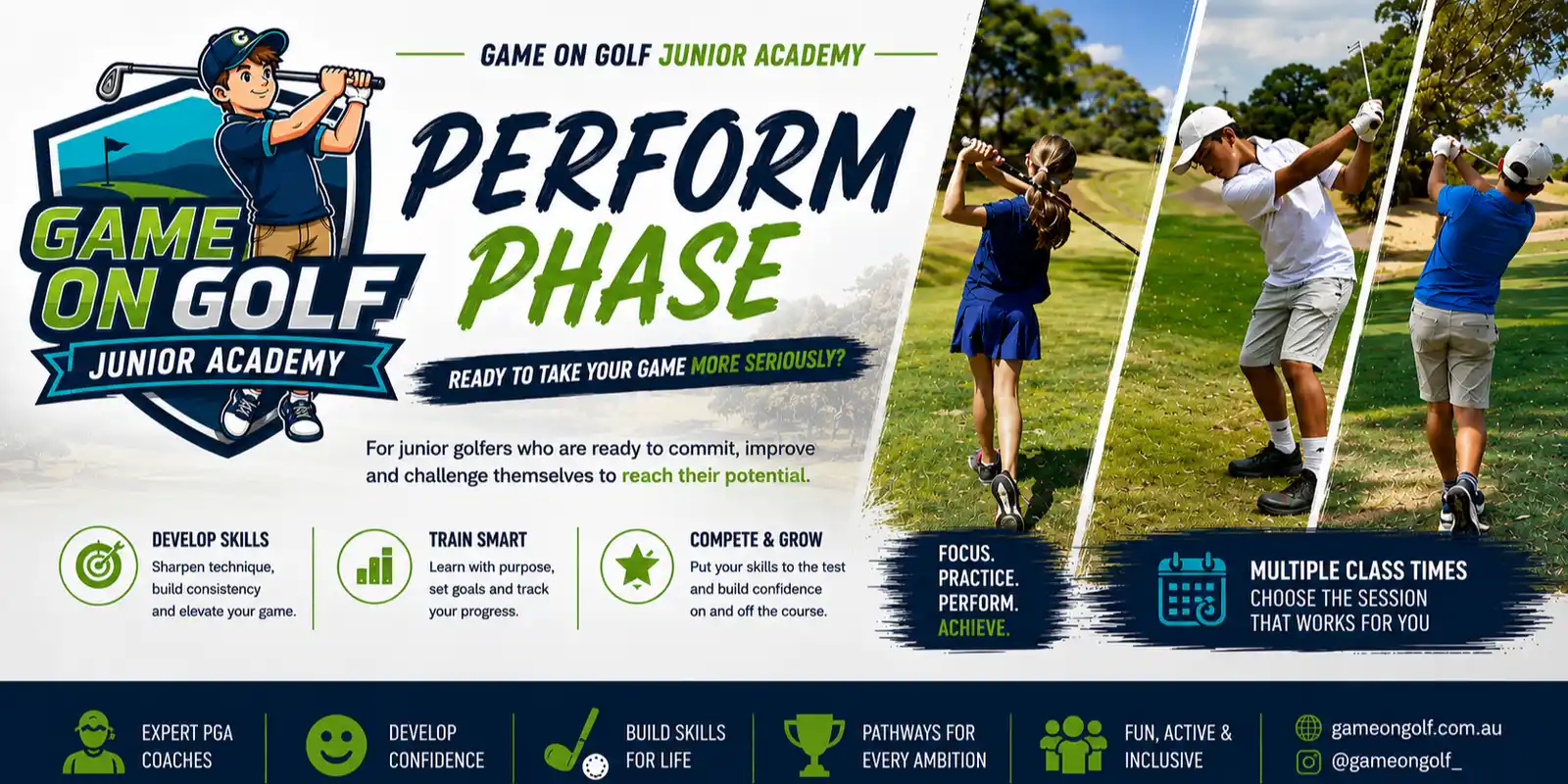 'Perform Phase' GameOnGolf Junior Academy Term 4 updated
