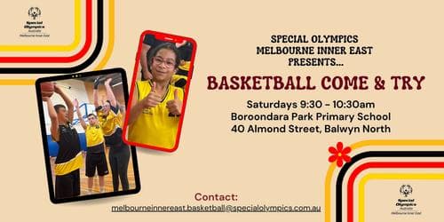 Special Olympics MIE Basketball Come & Try