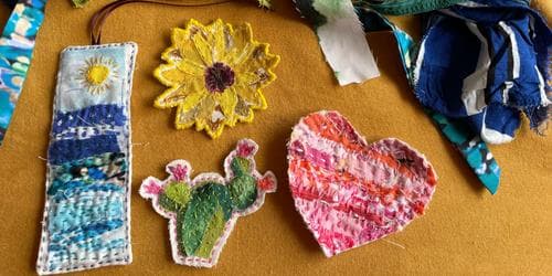 Make a decorative scrap patch, ornament or bookmark