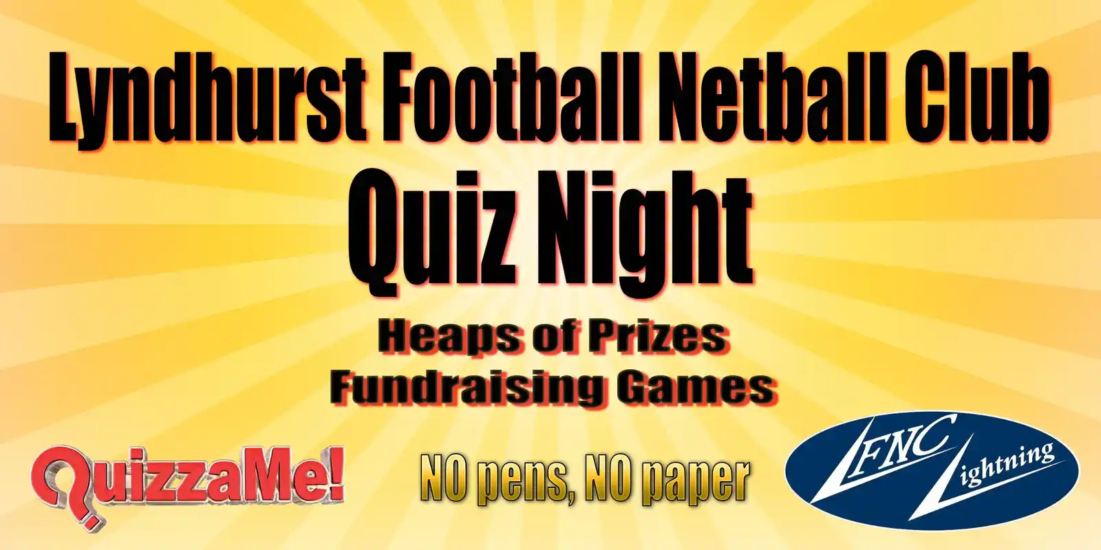 Lyndhurst Football Netball Club Quiz Night
