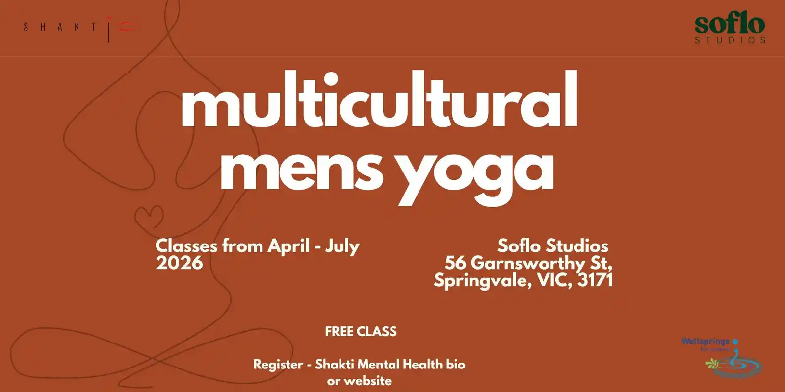 Multicultural mens yoga