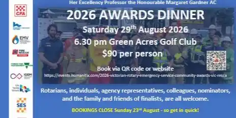 2026 Victorian Rotary Emergency Service Community Awards (Vic -RESCA)