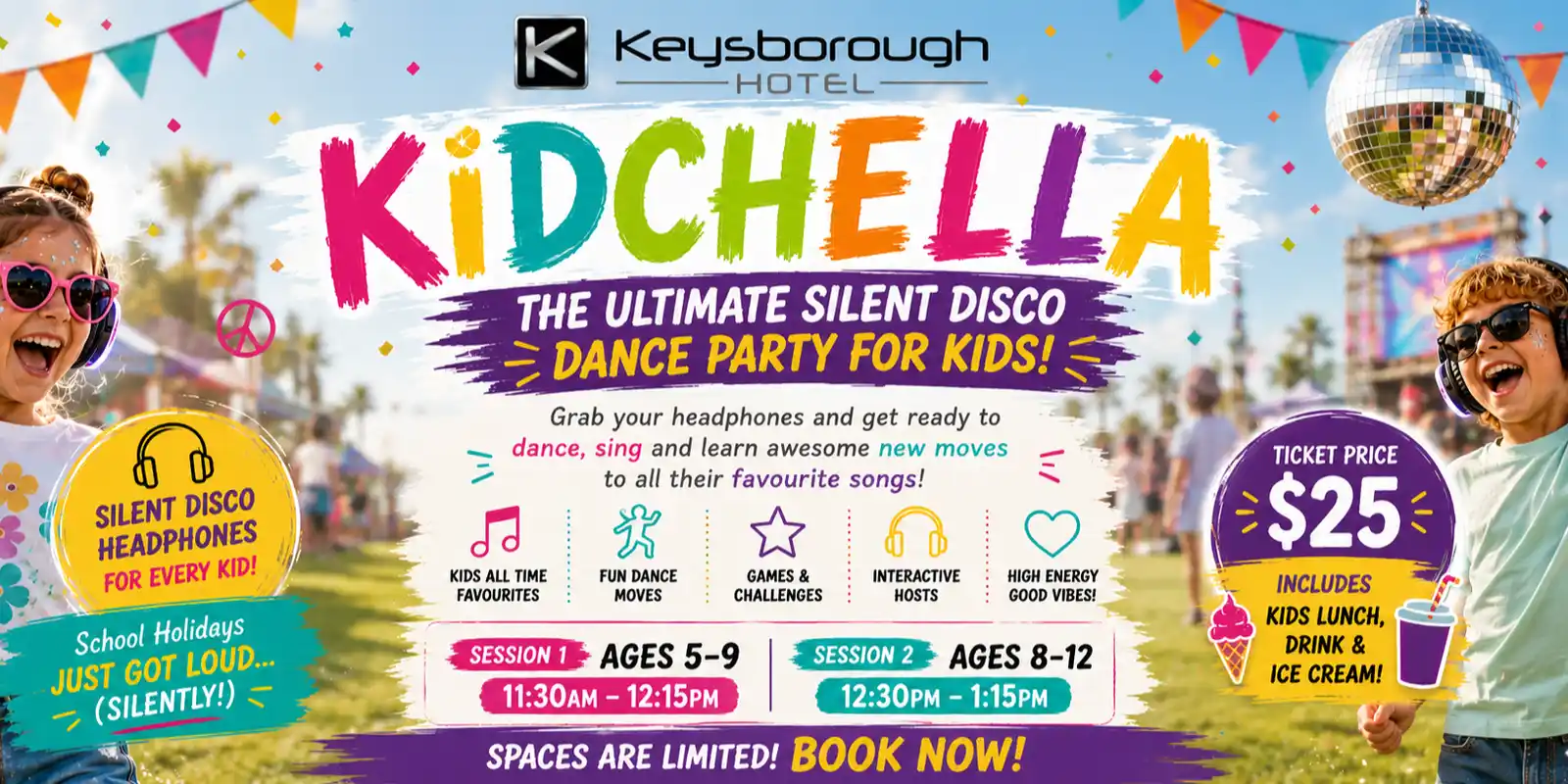 Kidchella Silent Disco - Weds 1st July (School Holiday Special)