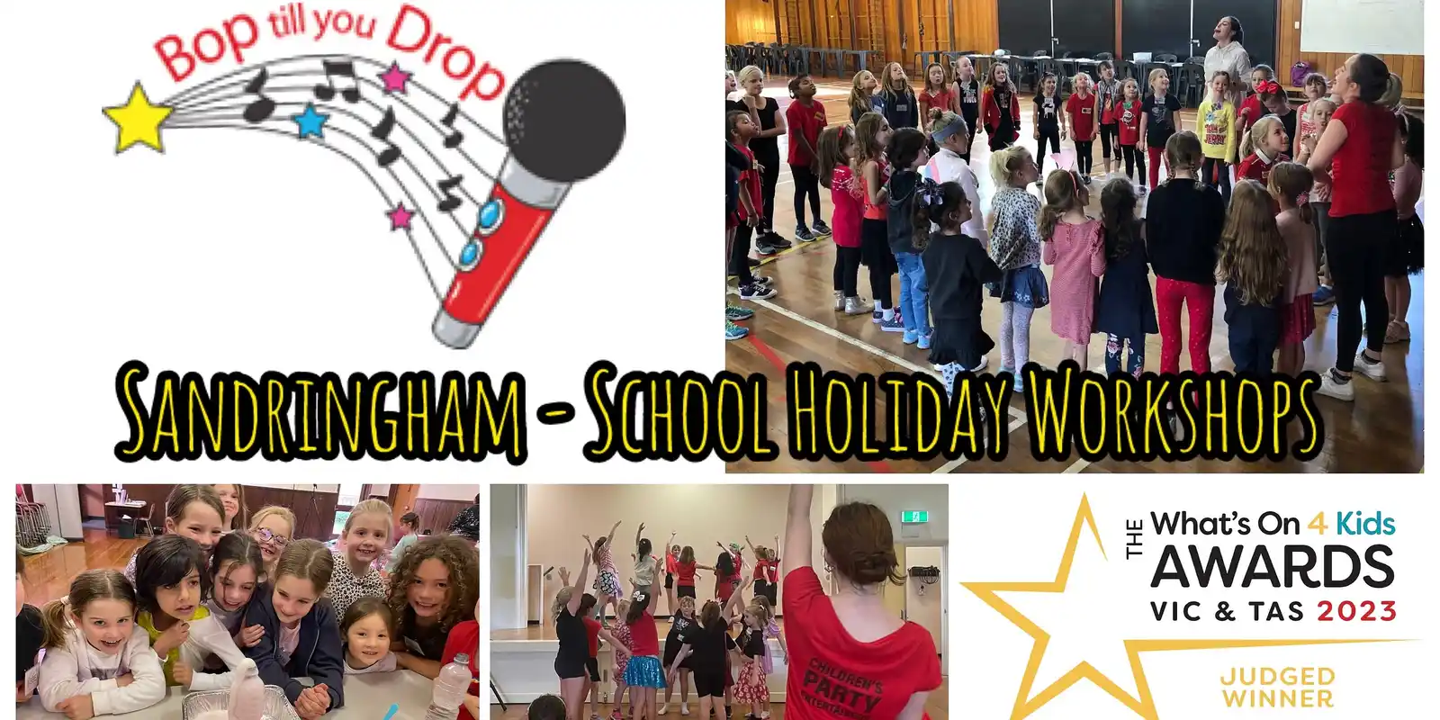 Bop till you Drop SANDRINGHAM April School Holiday Performing Arts Workshop