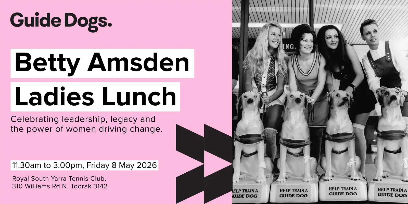 Betty Amsden Ladies Lunch 2026 - Hosted by Guide Dogs Victoria