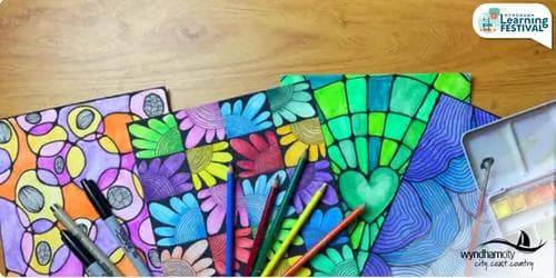 Colourful Mindful Art Workshop at the Wyndham Learning Festival