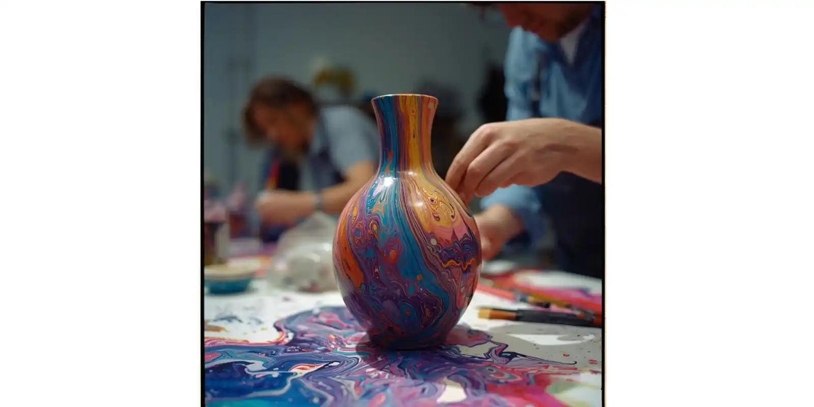 Vase Decorating - Acrylic Pouring Workshop
