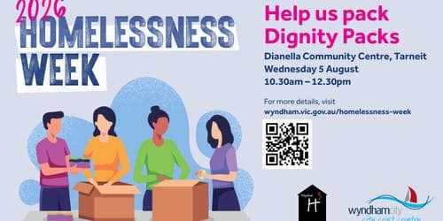 Homelessness Week 2026 Dignity Packing and guest speakers event
