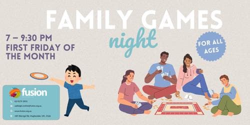 First Friday of Each Month Family Games Night