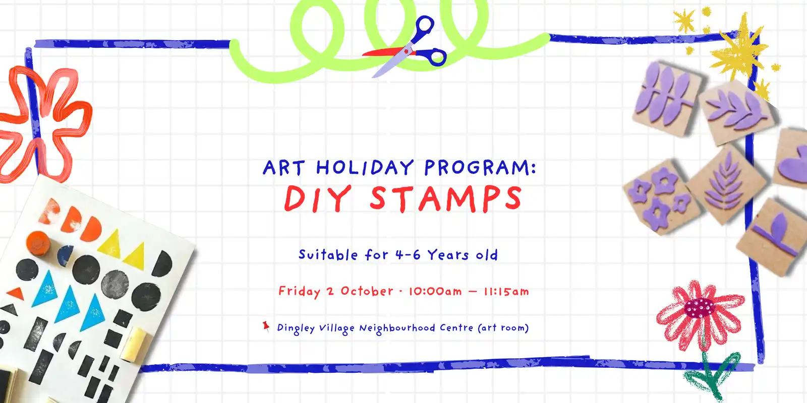 Art Holiday program : DIY Stamps (ages 4-6)