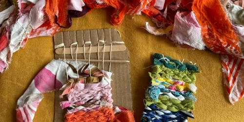 Weave a mini rug from old clothes