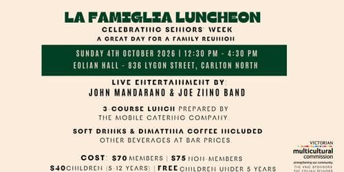 La Famiglia Luncheon (ages 5-12)