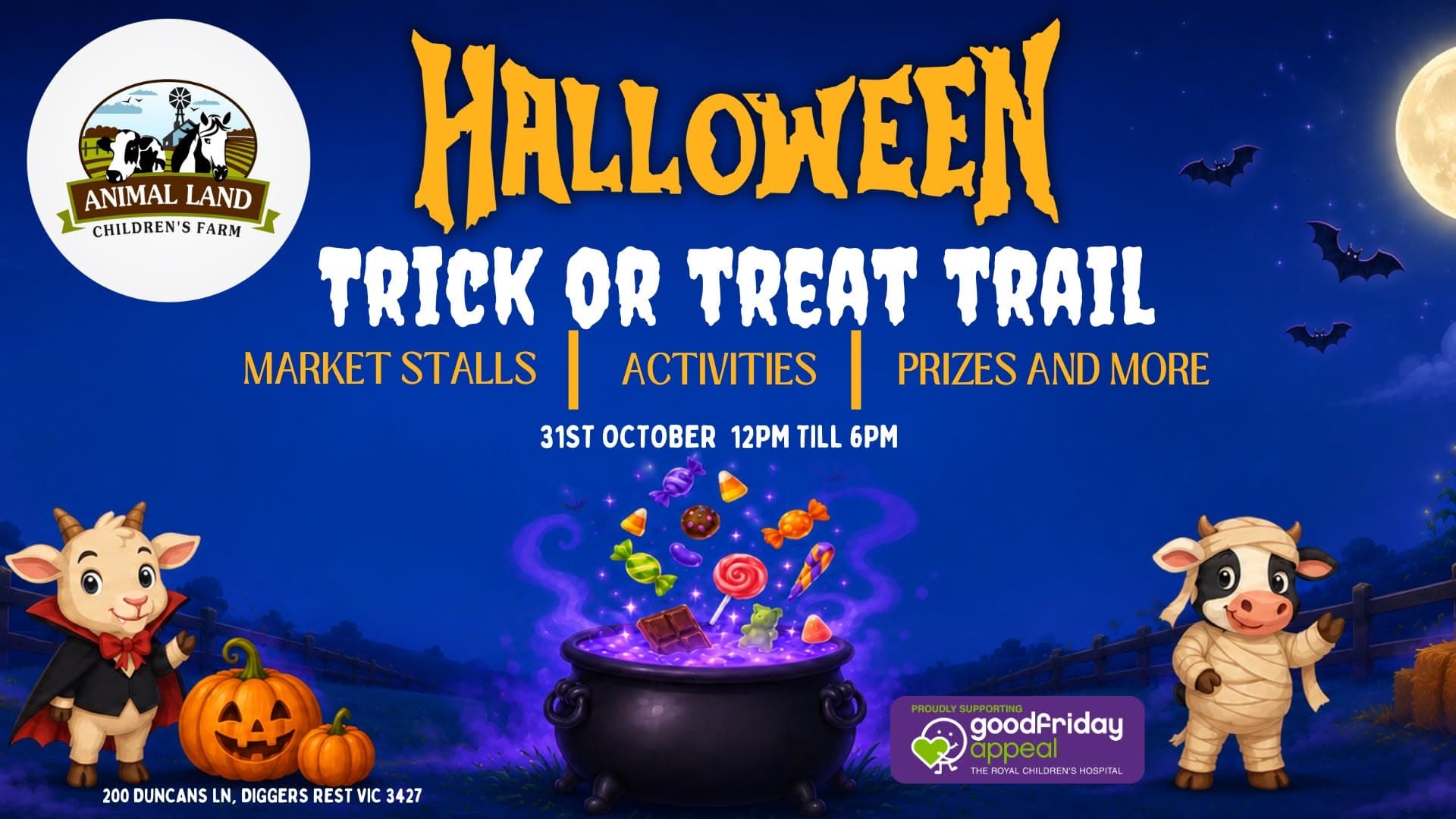 Halloween a Animal land - Supporting the Good Friday Appeal
