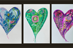 Garden hearts painting (12 to 17 years)