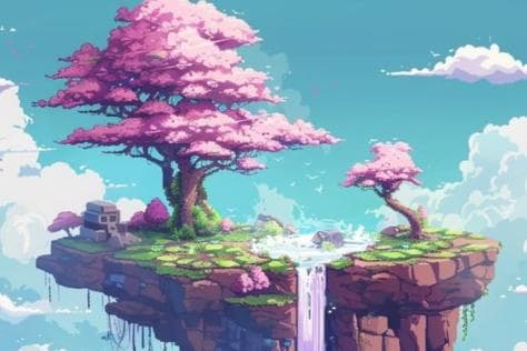 Procreate - Magic floating Island