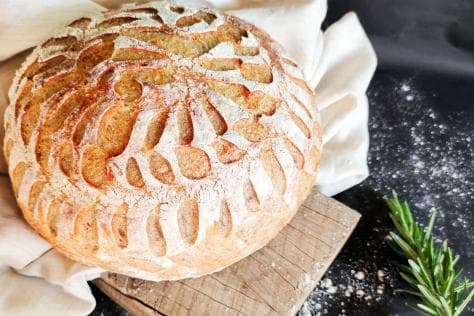 Sourdough Bread Baking with Spring Herb Dips