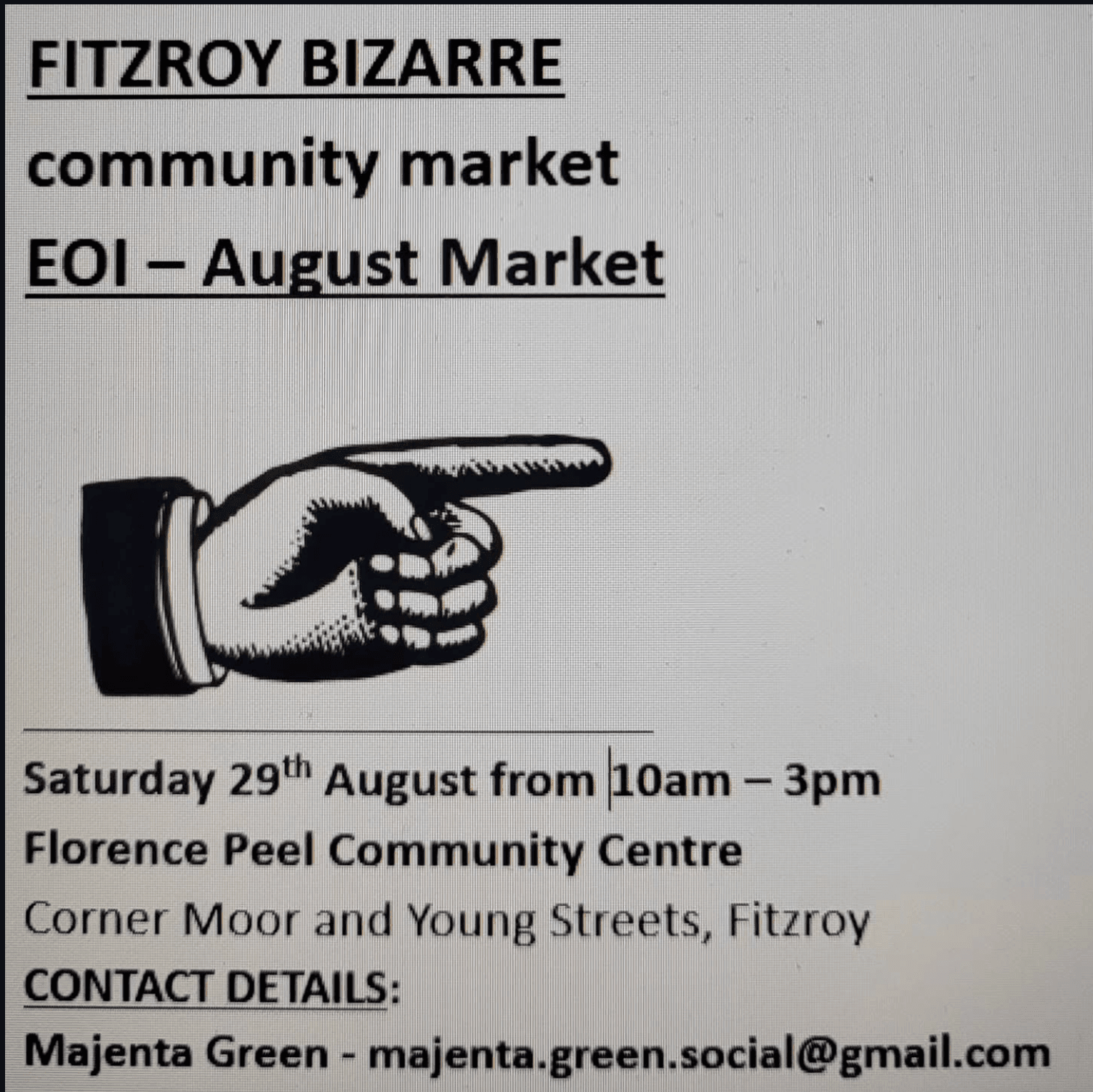 Fitzroy Bizarre - Community Market